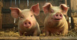 Heartwarming interaction between pigs and farm pets, a story of friendship and farm harmony