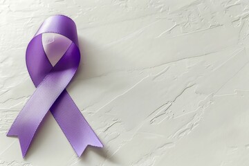 Wall Mural - Purple ribbon with pink ribbon on it