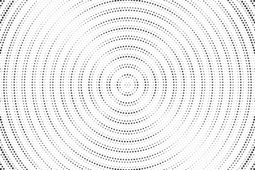 Aufkleber - Halftone pattern background with radial effect, round spot shapes, vintage or retro graphic with place for your text. Dotted design element for various purpose.  