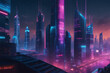 Neon Metropolis: Cybersecurity Fortress Generative AI