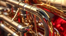 Detail Shot Of The Mouthpiece Of A Marching Band Brass Instrument