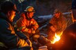 Fire inspectors and prevention specialists gather around a campfire, sharing stories and strategies from the frontline.