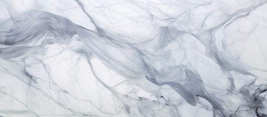 Poster - Detailed view of a sleek marble surface showcasing a striking black and white intricate pattern