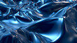 Digital blue liquid metal abstract graphic poster web page PPT background