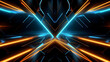 Digital metal glowing neon geometric abstract graphics poster web page PPT background
