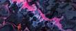 A surreal blend of midnight black and neon pink unfolds, capturing the essence of a cosmic collision in abstract form.