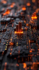 Poster - Tenebrism of Silicon Photonics Illuminates the Path to Faster,More Efficient Data Transmission in a Noir Cityscape