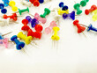 Colorful Marker Pins, push pin on a white background
