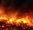 © hakule - A fire is burning in the distance, with the flames reaching up into the sky