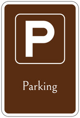 Poster - Campground parking sign