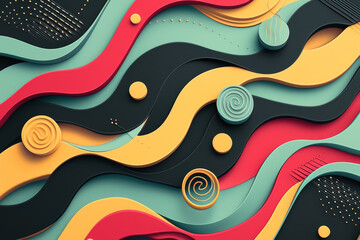 Poster - abstract 3d background with shapes modern look