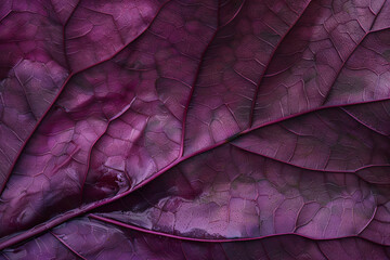 Sticker - A close up of a purple leaf with a shiny, wet appearance