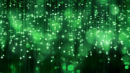 Digital green star glitter geometric abstract graphics poster web page PPT background