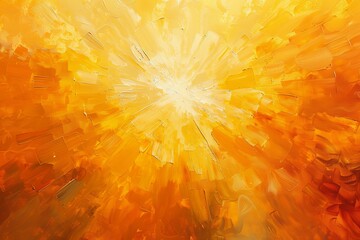Wall Mural - A stunning abstract explosion of yellow paint, captured in radiant bursts that convey a sense of movement and the raw energy of color.