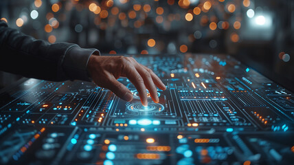 Poster - Tech analysis: Hands filming analytics, innovative concept