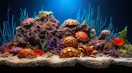 Canvas Print - coral reef and fishes high definition(hd) photographic creative image