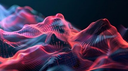 Aufkleber - Abstract forms inspired by big data analytics and data visualization AI generated illustration