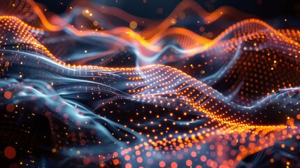 Aufkleber - abstract forms inspired by big data analytics and data visualization raw ai generated illustration