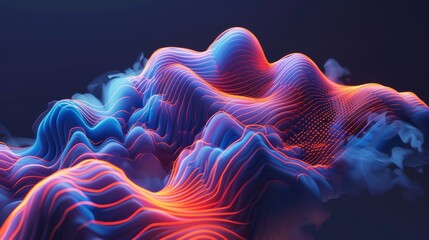 Aufkleber - Abstract forms inspired by cloud computing and IoT technology AI generated illustration
