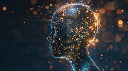 Aufkleber - Abstract interpretations of artificial intelligence and virtual assistants AI generated illustration