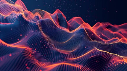Aufkleber - Abstract forms inspired by big data analytics and data visualization AI generated illustration