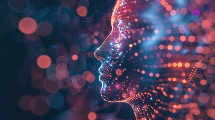 Fototapete - Abstract representations of artificial intelligence and machine learning AI generated illustration