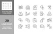 Line icons about satisfaction surveys. Editable vector stroke. 64 and 256 Pixel Perfect scalable to 128px...