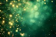 Christmas background with bokeh lights and snowflakes,  Copy space