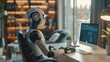 Artificial Intelligence Assistants Cinematic shots showcasing AI-powered virtual assistants and smart devices enhancing productivity and efficiency i  AI generated illustration