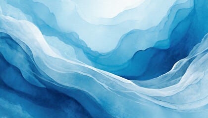 abstract blue watercolor wave background