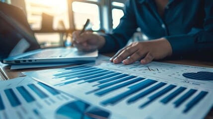 Aufkleber - creating forecasts and projections based on historical financial data ai generated illustration