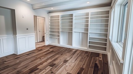 Poster - Custom designed built-in shelving  AI generated illustration