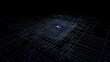 3d view of an ai processor with glowing lights and city like architecture 
