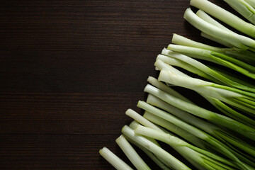 Poster - Green onion, concept of fresh vegetable, fresh raw food