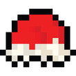 Pixel art cartoon christmas hat icon 2