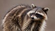 A Raccoon With Its Fur Ruffled Bracing Against A  3