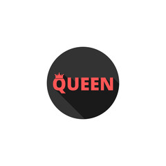 Canvas Print - Queen icon isolated on transparent background