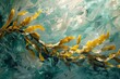 Kelp swimming below the water surface, Generative AI