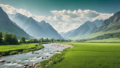 Canvas Print - panorama of the mountains