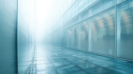 Leinwandbilder - A building wall made out of glass. Generative AI.