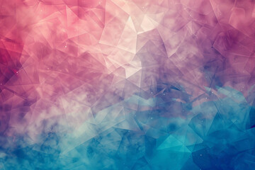 Wall Mural - Triangular abstract texture with smoke of blue, violet colors for background.