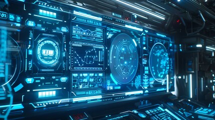 Technology blue computer screen building abstract graphic poster web page PPT background