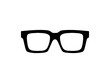Eye Glasses Silhouette, Pictogram, Front View, Flat Style, can use for Logo Gram, Apps, Art Illustration, Template for Avatar Profile Image, Website, or Graphic Design Element. Vector Illustration