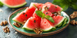 Sliced fresh watermelon