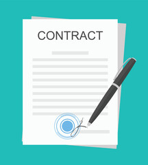 Canvas Print - Signed business contract agreement