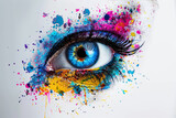 Fototapeta  - Conceptual abstract picture of the eye, graffiti style