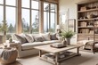 © Michael - Reclaimed Wood Coastal Farmhouse Living Room Ideas: Sustainable Style Inspiration