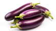 eggplant over white background, with clipping path