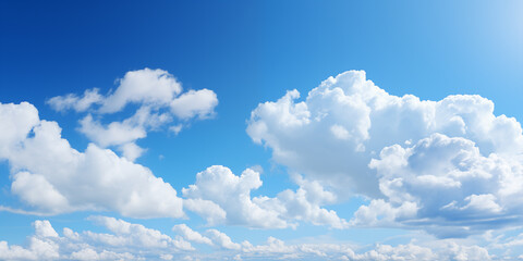 Wall Mural - white cloud with blue sky background. blue sky with white cloud background.