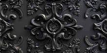 Royal Vintage Victorian Gothic Background Rococo Venzel And Whorl Created